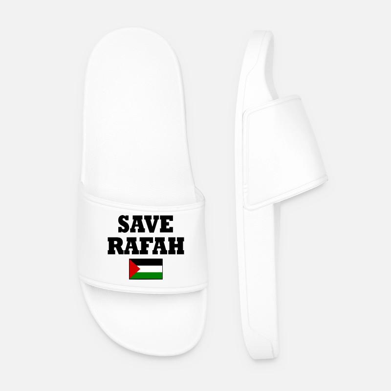 Save rafah - Männer Badelatschen - Weiß