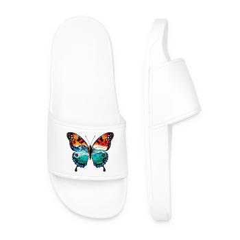 Butterfly - Men’s Pool Sliders - white - Front