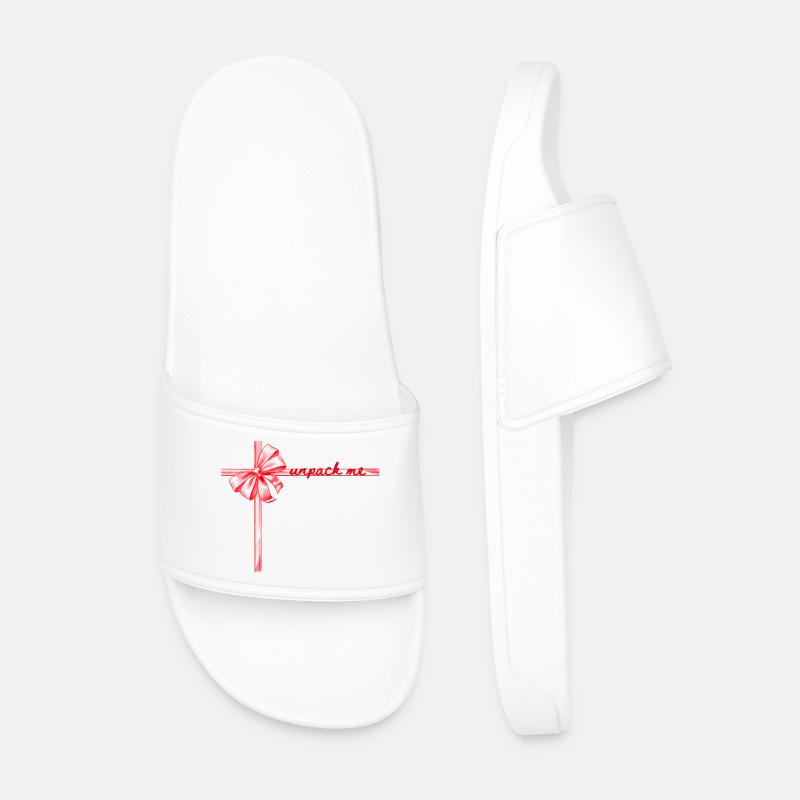 Unpack Me Geschenkband - Männer Badelatschen - Weiß
