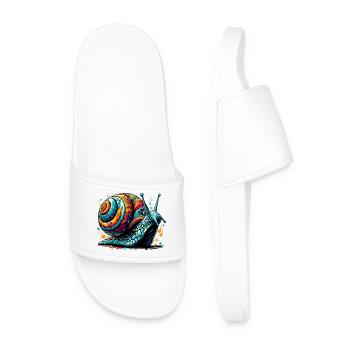 Snail - Men’s Pool Sliders - white - Front