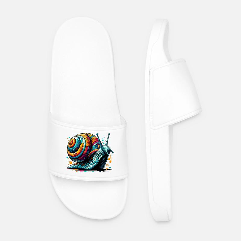 Snail - Men’s Pool Sliders - white