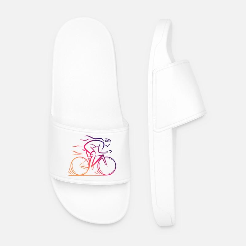 Minimalistisches Fahrraddesign - Männer Badelatschen - Weiß