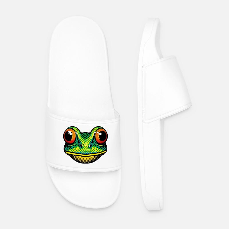 Frosch - Männer Badelatschen - Weiß