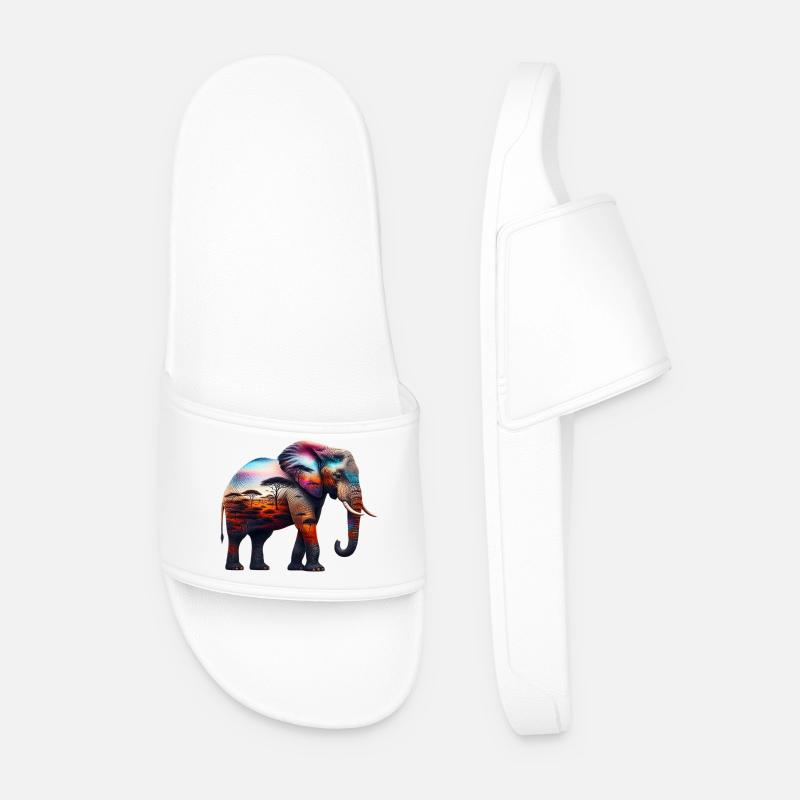 Elephant - Men’s Pool Sliders - white