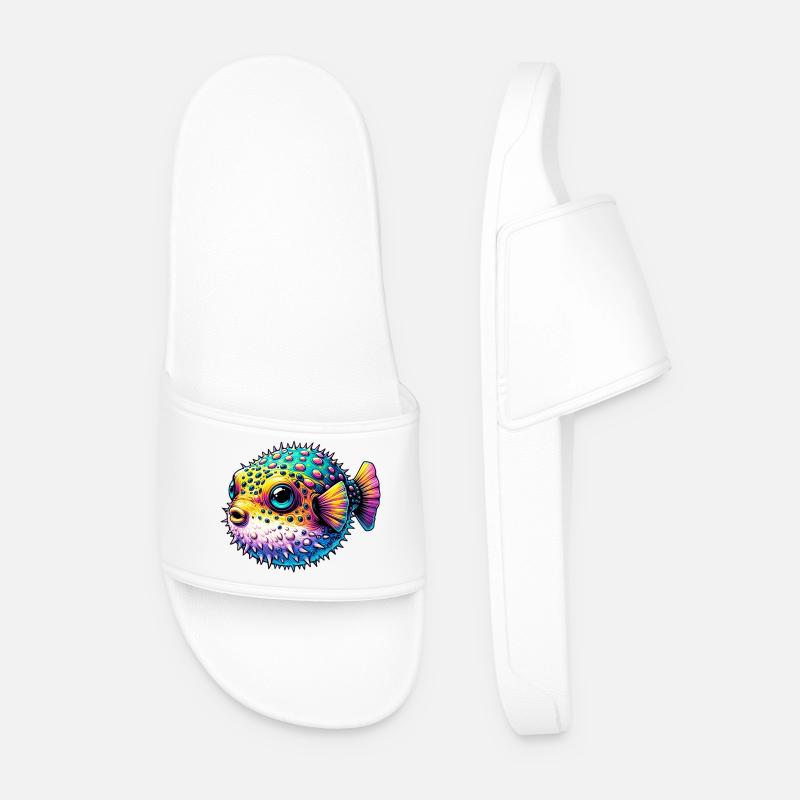 Kugelfisch - Männer Badelatschen - Weiß