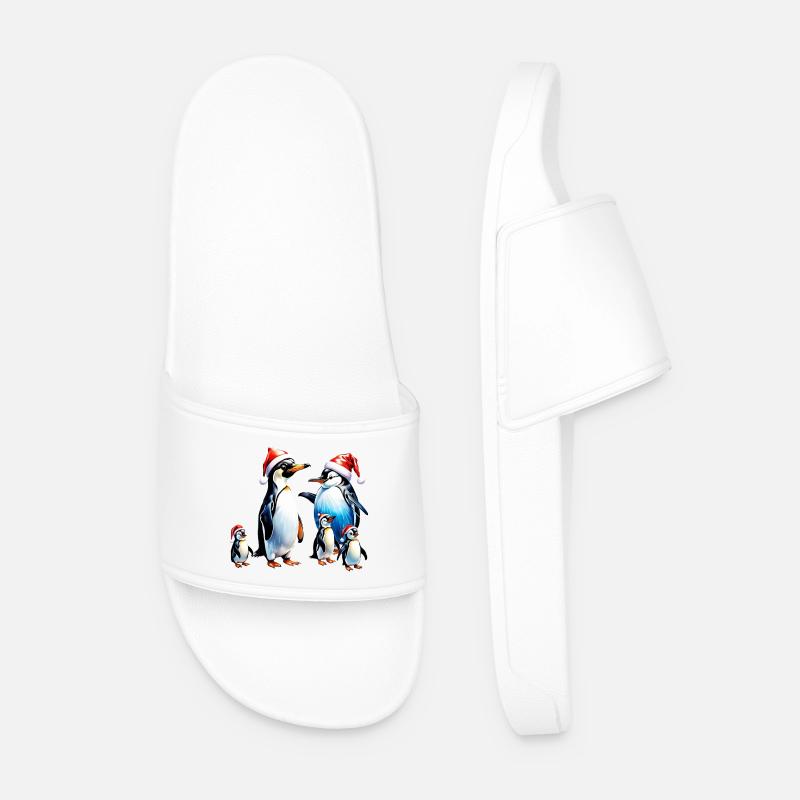 Cute Penguins - Men’s Pool Sliders - white