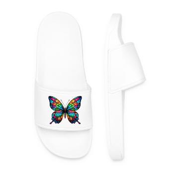 Schmetterling - Männer Badelatschen - Weiß - Vorne
