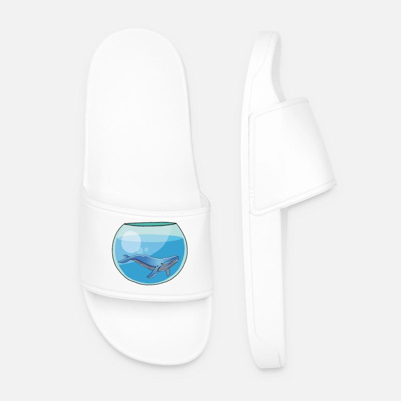 Wal-Glas - Männer Badelatschen - Weiß