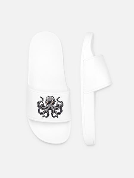 Oktopus Tier - Männer Badelatschen - Weiß