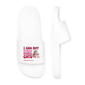 Valentine's Day Cat - Men’s Pool Sliders - white - Front