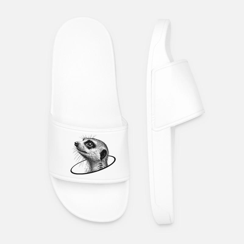 Erdmännchen - Männer Badelatschen - Weiß