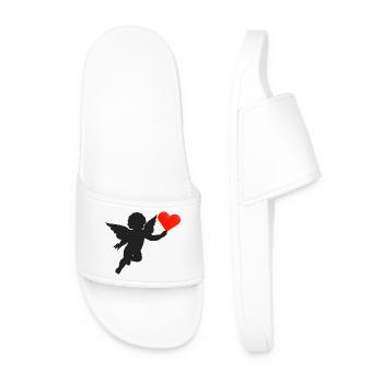 Coeur d'ange, noir - Claquettes Homme - blanc - Devant