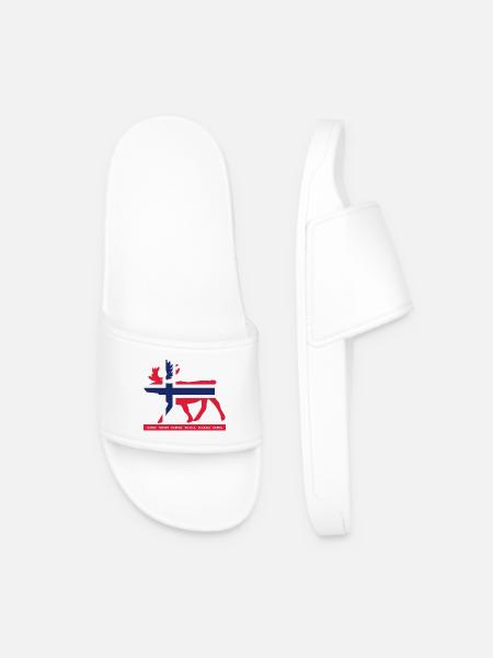 Norge - Noreg - Norga - Nöörje - Vuodna - Norja - Claquettes Homme - blanc