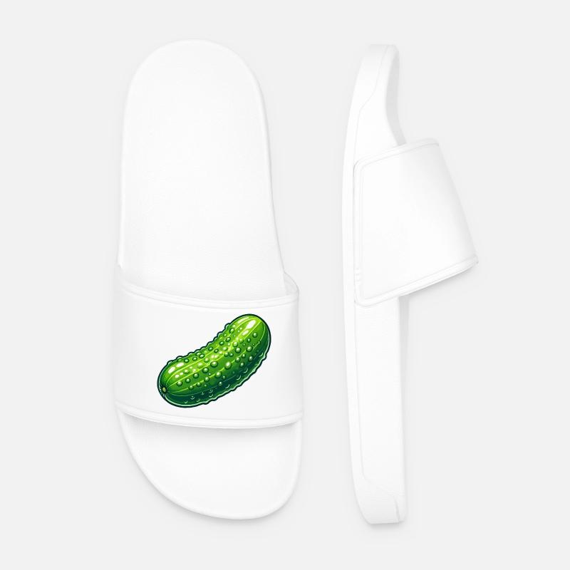 Curved pickle - Men’s Pool Sliders - white