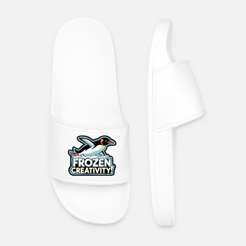 COOLES T-SHIRT, PINGUIN - Männer Badelatschen - Weiß