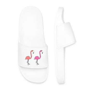 Amis flamants roses - Claquettes Homme - blanc - Devant