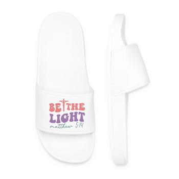 Be the Light - Men’s Pool Sliders - white - Front