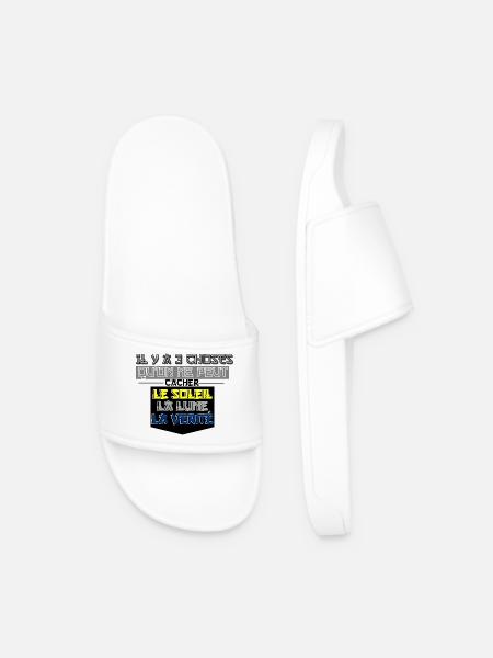 There are 3 things that cannot be hidden - Men’s Pool Sliders - white