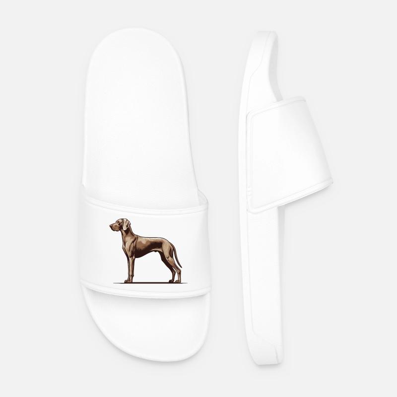 Weimaraner - Männer Badelatschen - Weiß