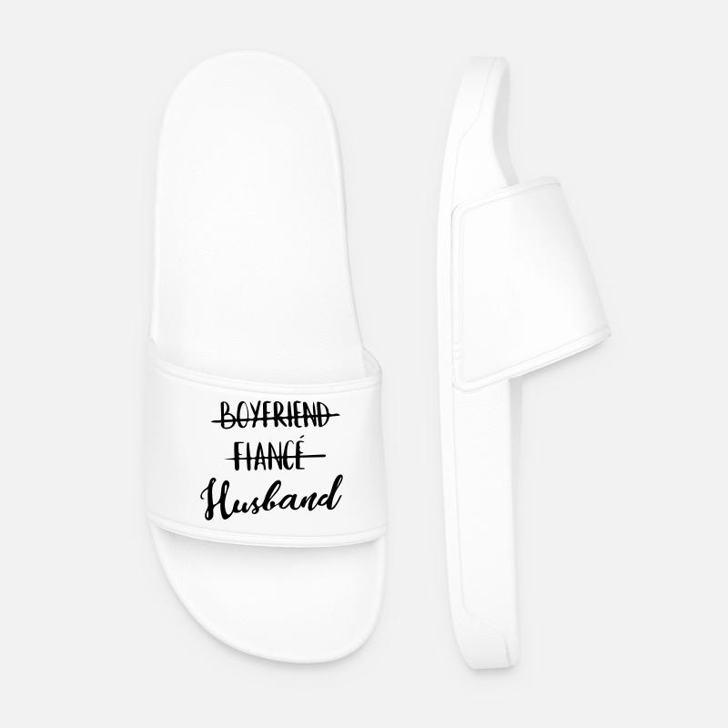 husband - Men’s Pool Sliders - white