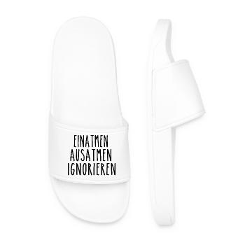 Einatmen Ausatmen Ignorieren - Männer Badelatschen - Weiß - Vorne