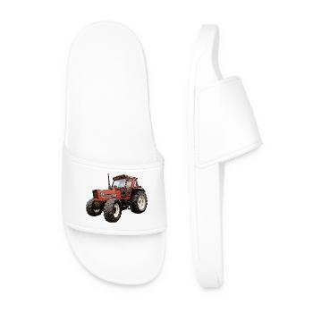 Agricultural legend in red - Men’s Pool Sliders - white - Front