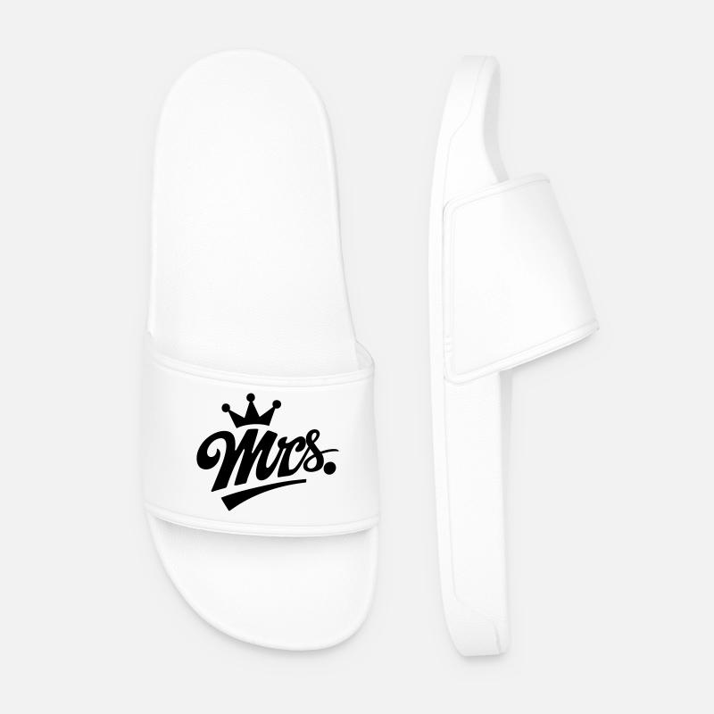 Mrs. & Krone, customizable - Men’s Pool Sliders - white