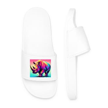 rhinocéros - Claquettes Homme - blanc - Devant