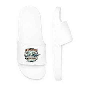 Vintage Muscle Car Design - Men’s Pool Sliders - white - Front