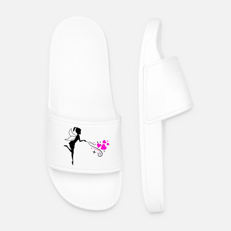 Fairy Elf Spell - Men’s Pool Sliders - white