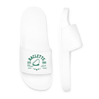 Raclette Blason style université - Claquettes Homme - blanc - Devant