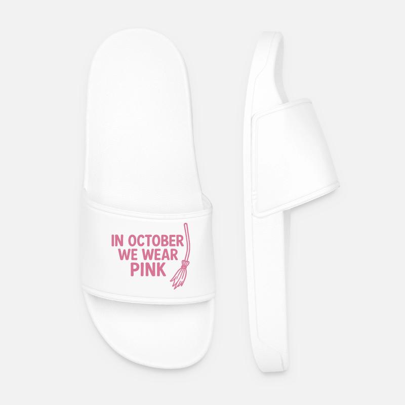 In October We Wear Pink - Männer Badelatschen - Weiß
