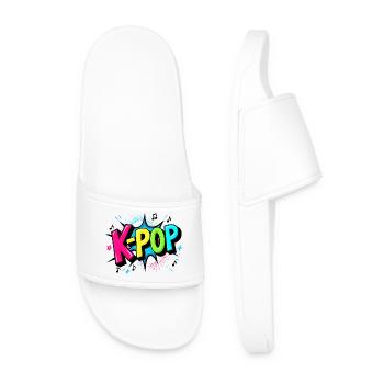 K-Pop Power - Conception de ventilateur coloré - Claquettes Homme - blanc - Devant