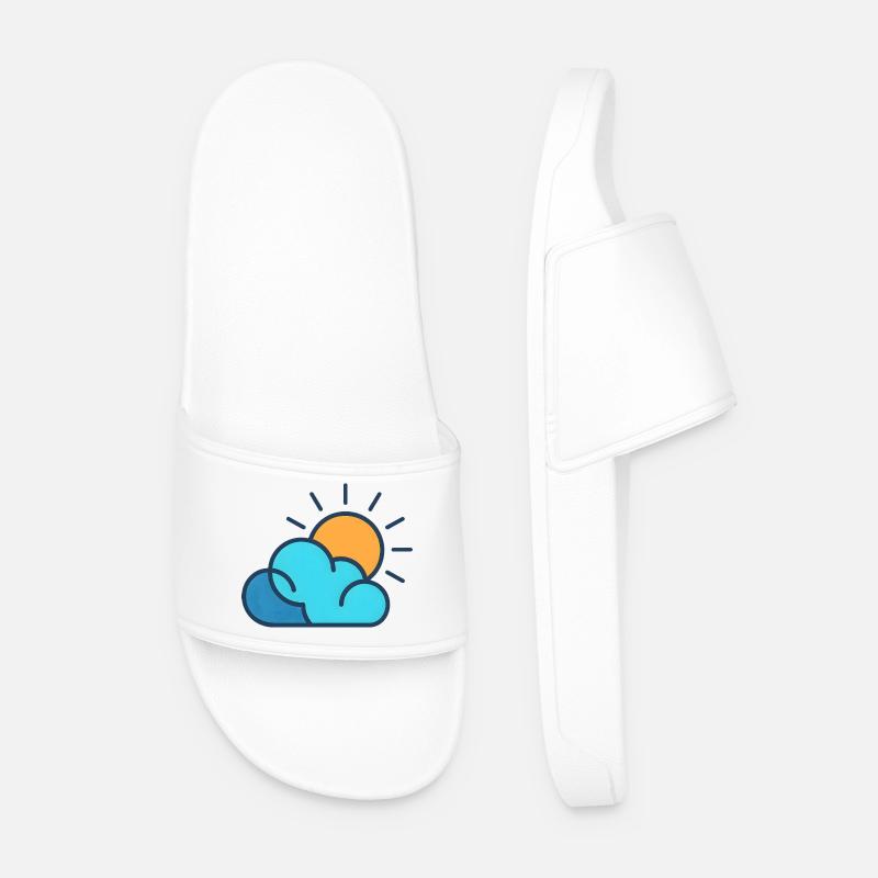 Sun over clouds - Men’s Pool Sliders - white