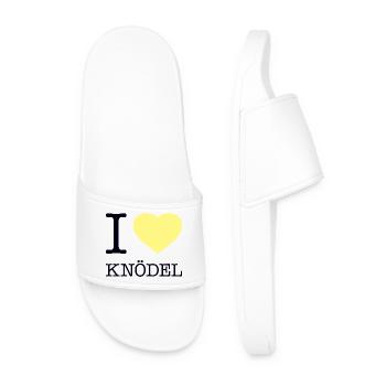 I love dumplings - Men’s Pool Sliders - white - Front