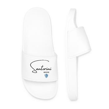 Elegantes Design Santorini, griechischer Stolz - Männer Badelatschen - Weiß - Vorne