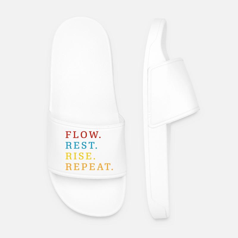 Flow Rest Rise Repeat - Men’s Pool Sliders - white