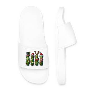 Concombres Lumières de Noël - Claquettes Homme - blanc - Devant