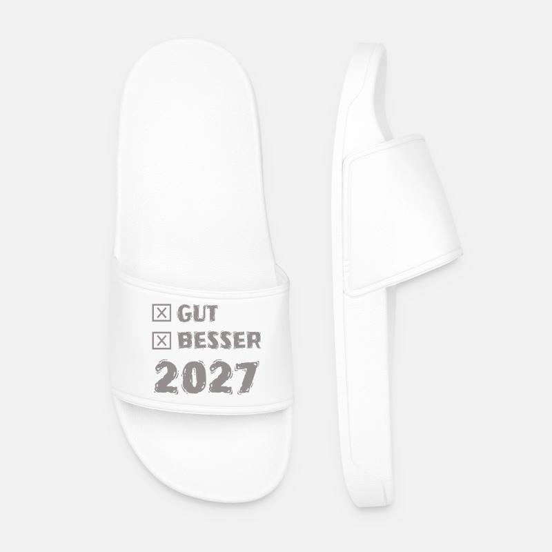 2027 - Männer Badelatschen - Weiß