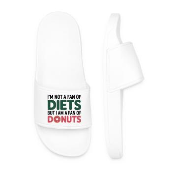 Kein Fan von Diäten Fan von Donuts Dietitian Pro - Männer Badelatschen - Weiß - Vorne