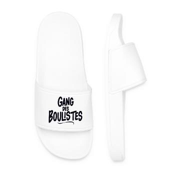 pétanque, fan de pétanque, bouliste - Claquettes Homme - blanc - Devant