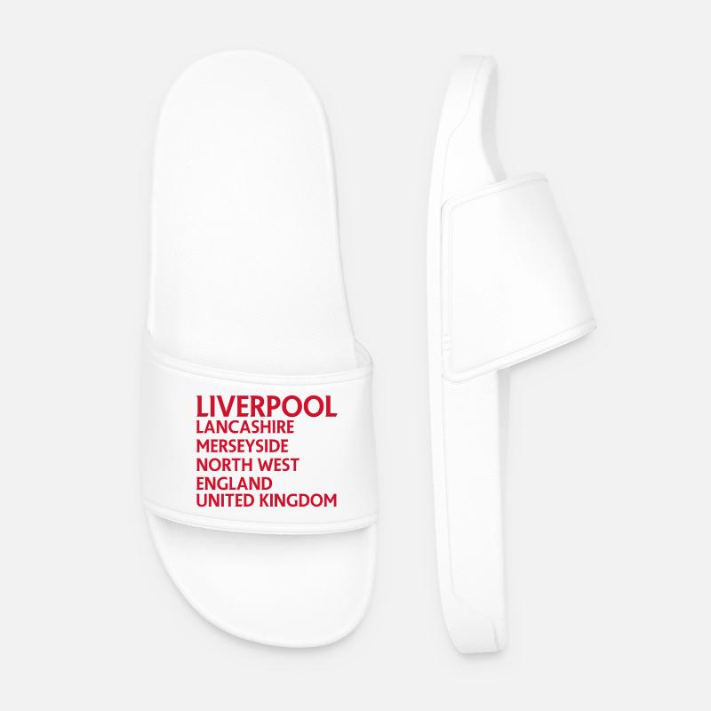 Liverpool – England Textdesign - Männer Badelatschen - Weiß