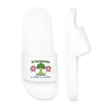 Soyez le brocoli dans un monde rempli de donuts - Claquettes Homme - blanc - Devant