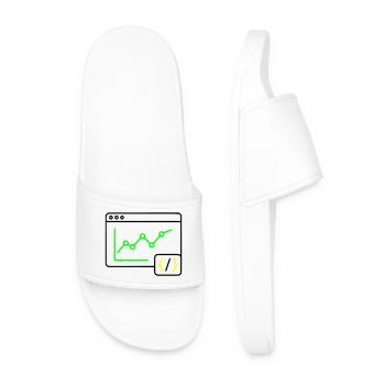 Web Analysis Chart Coding Browser Vector - Men’s Pool Sliders - white - Front