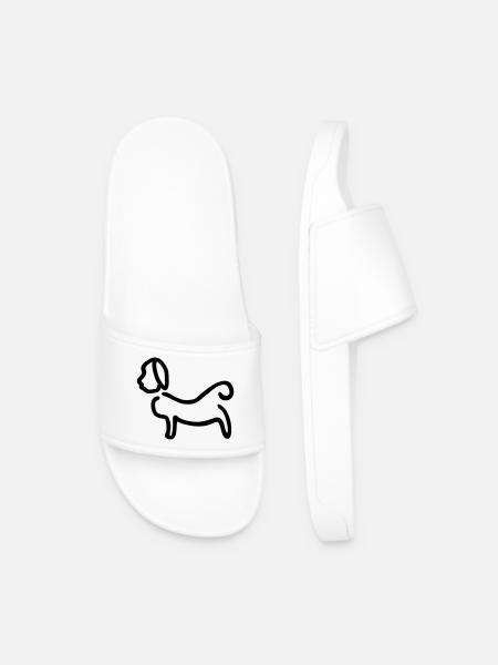 Hund_Silhouette - Claquettes Homme - blanc