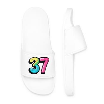 37 Nombre Coloré - Claquettes Homme - blanc - Devant