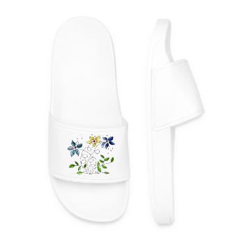 Fleur - Claquettes Homme - blanc - Devant