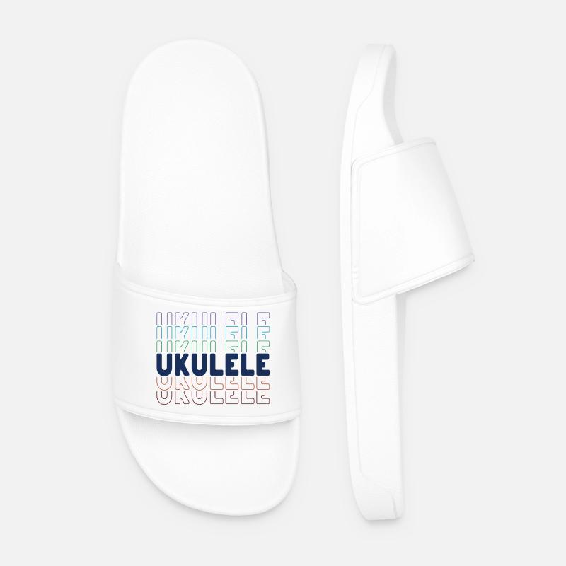 Ukulele typography - Männer Badelatschen - Weiß