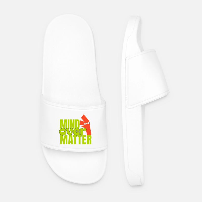 Mind Over Matter  - Men’s Pool Sliders - white