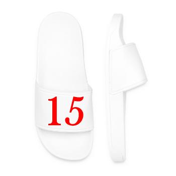 15. 15 YEARS. 15th ANNIVERSARY. 15 YEAR ANNIVERSARY. - Men’s Pool Sliders - white - Front